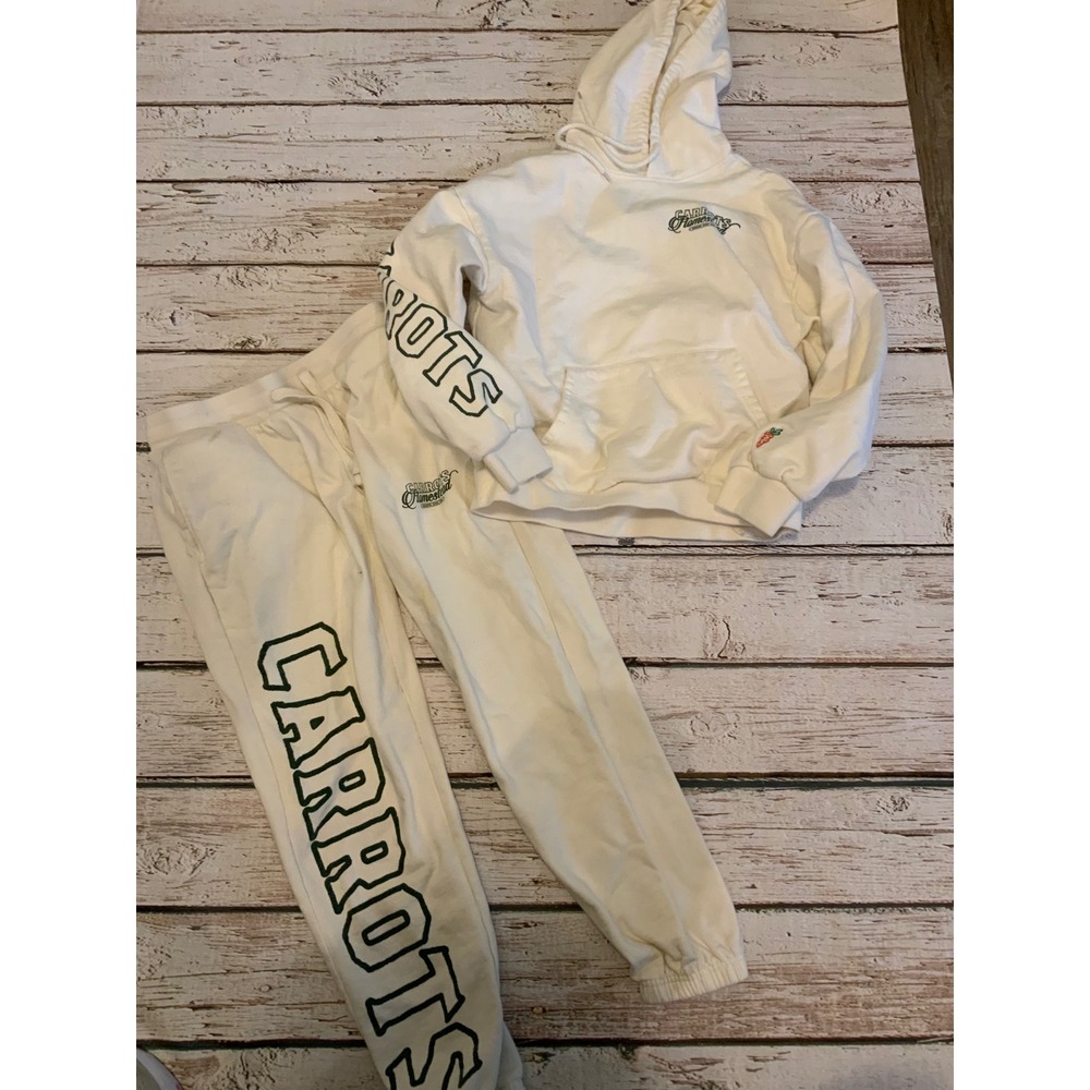 Carrots by Anwar Carrots Homestead‎ Hoodie & Sweatpants Set Cream Off-White S/XS